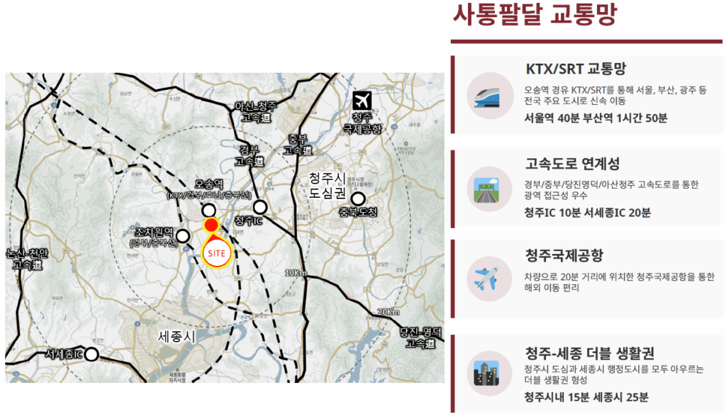 오송역 힐스테이트 현장위치