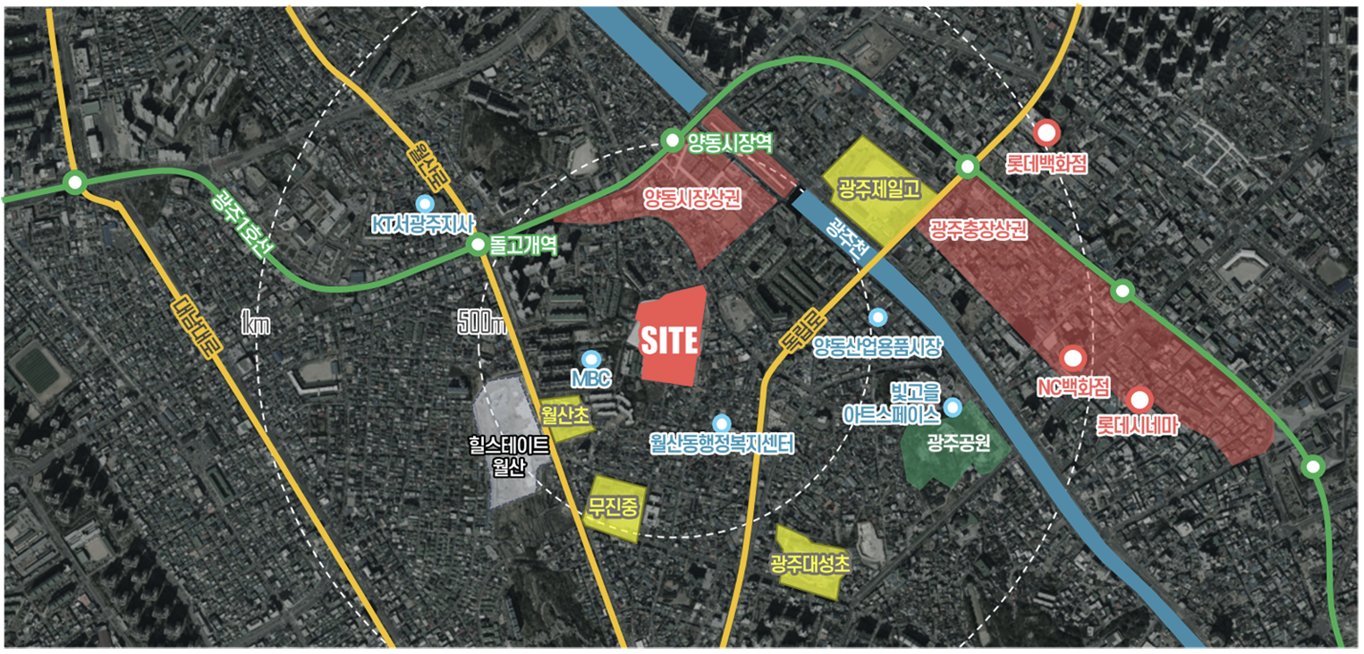 월산 더퍼스트데시앙 위치도